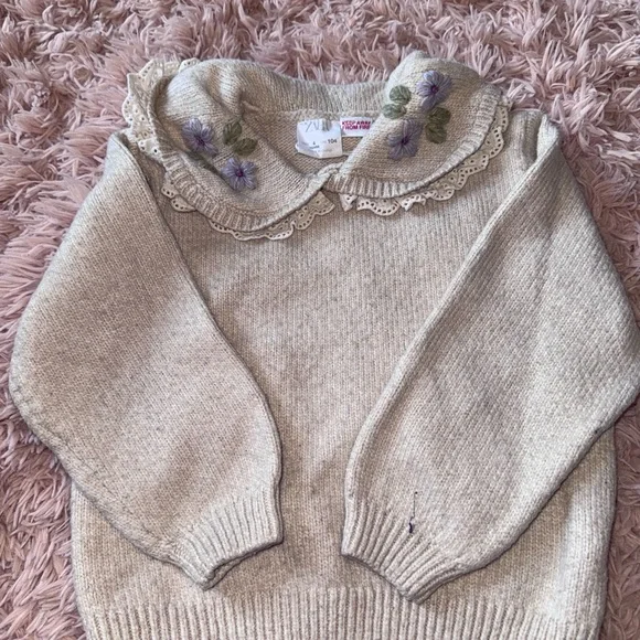 Zara Kids Cream and Pink Sweater Set - Picture 2 of 11